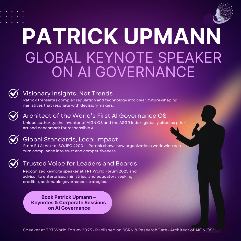 Patrick Upmann keynotes Speaker AI governance